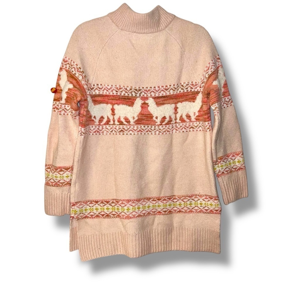 Anthropologie Pom Pom alpaca peach sweater size medium